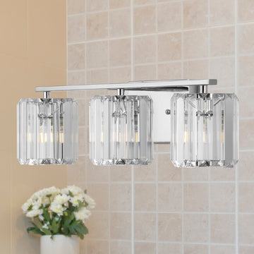 Coco Prism Vintage Metal/Glass Classic Glam LED Vanity Light - JONATHAN Y